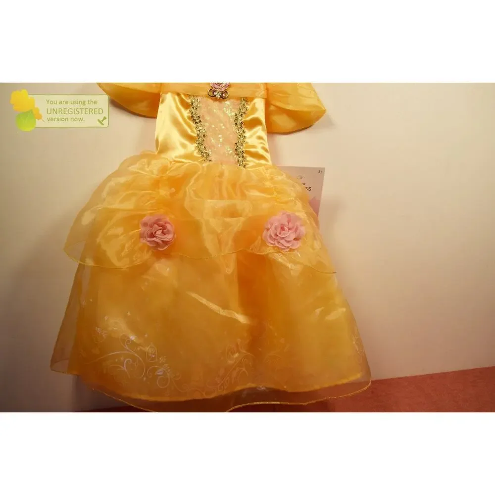 Disney Princess Belle Dress Girls Costume Size 3